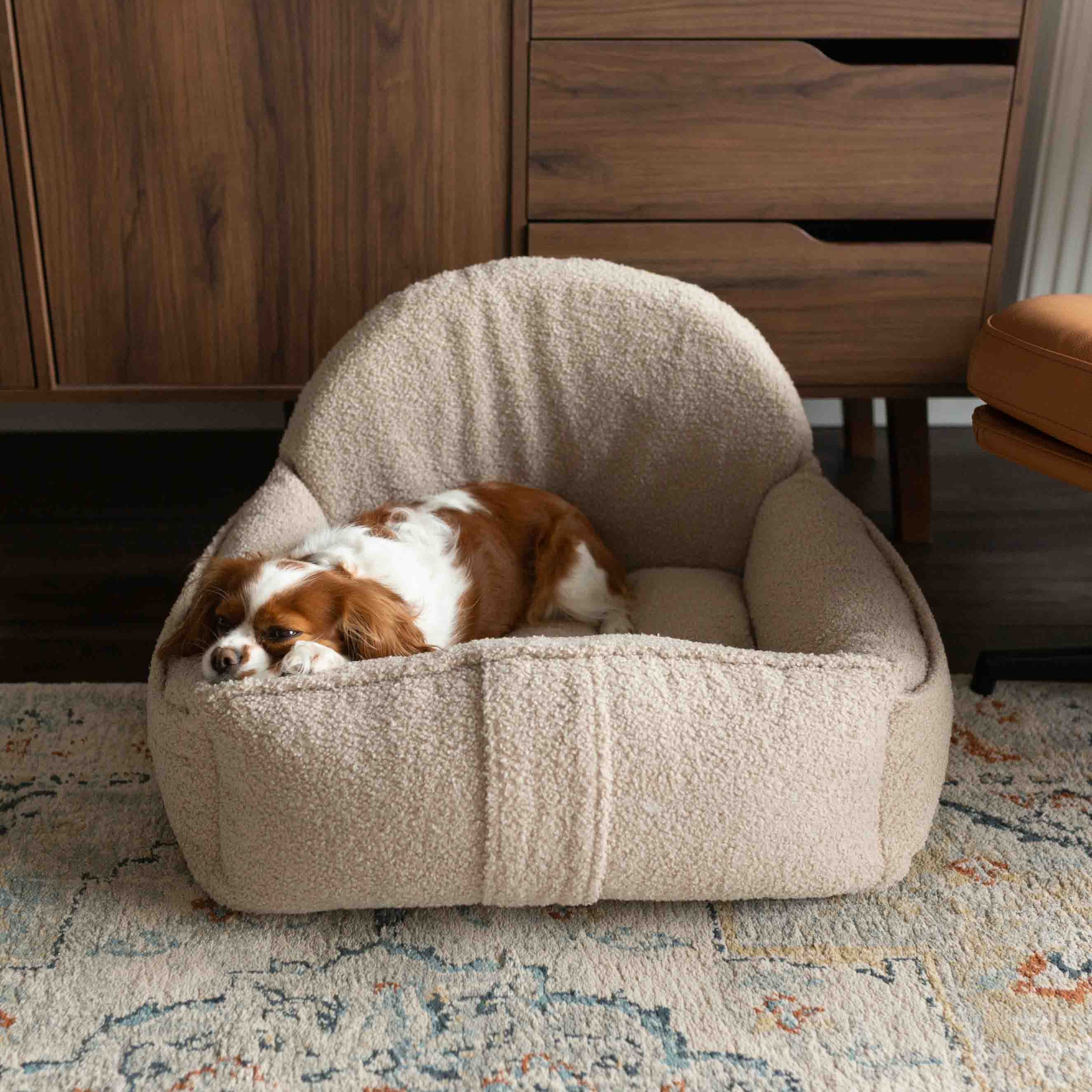 Bilstol för hund Bouclé SAND
