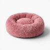 Rund plyschig hundbädd MOLN med mjuk fluffig form Rosa