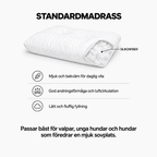 Standardmadrass med silikonfiber för valpar, unga hundar och hundar som föredrar en mjuk sovplats